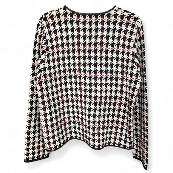 Marisa Christina black and white houndstooth jacket size L - Picture 2 of 7